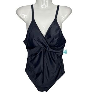 NEW! Ziola Black One Piece Swimsuit Large